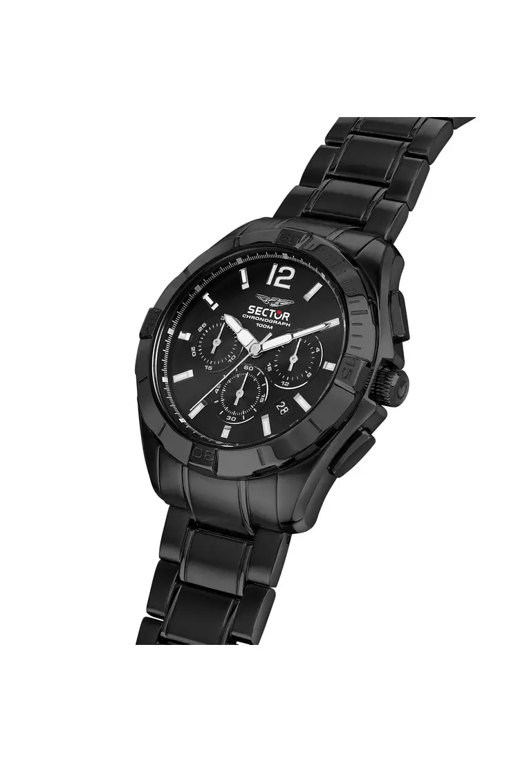 [3 Years Warranty] Sector 790 42mm Case Men's Chronograph Quartz Stainless Steel Watch R3273636002