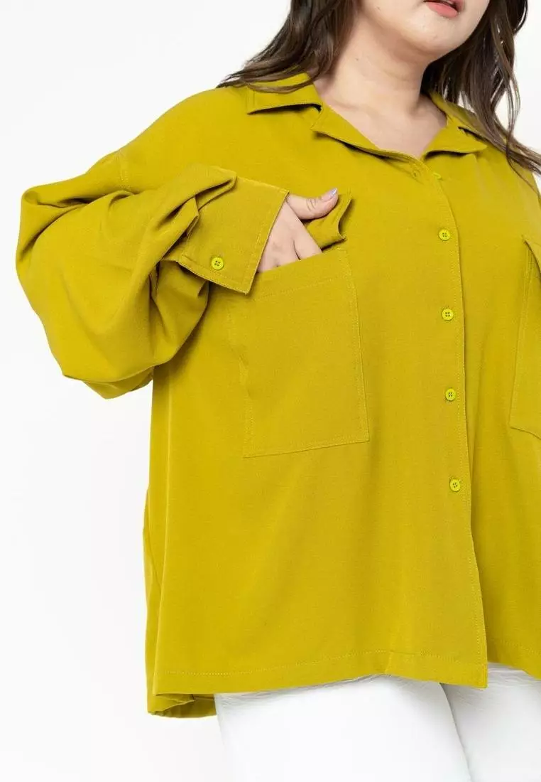 Plus Size Shirt Cera Lime
