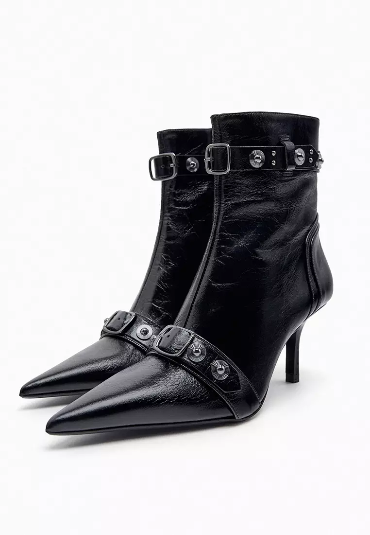 Studded strap ankle boots on sale
