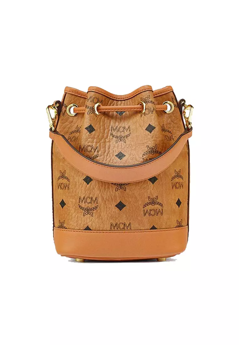 Buy MCM MCM Dessau Drawstring Bag In Visetos Cognac MWDCSDU03CO001 ...