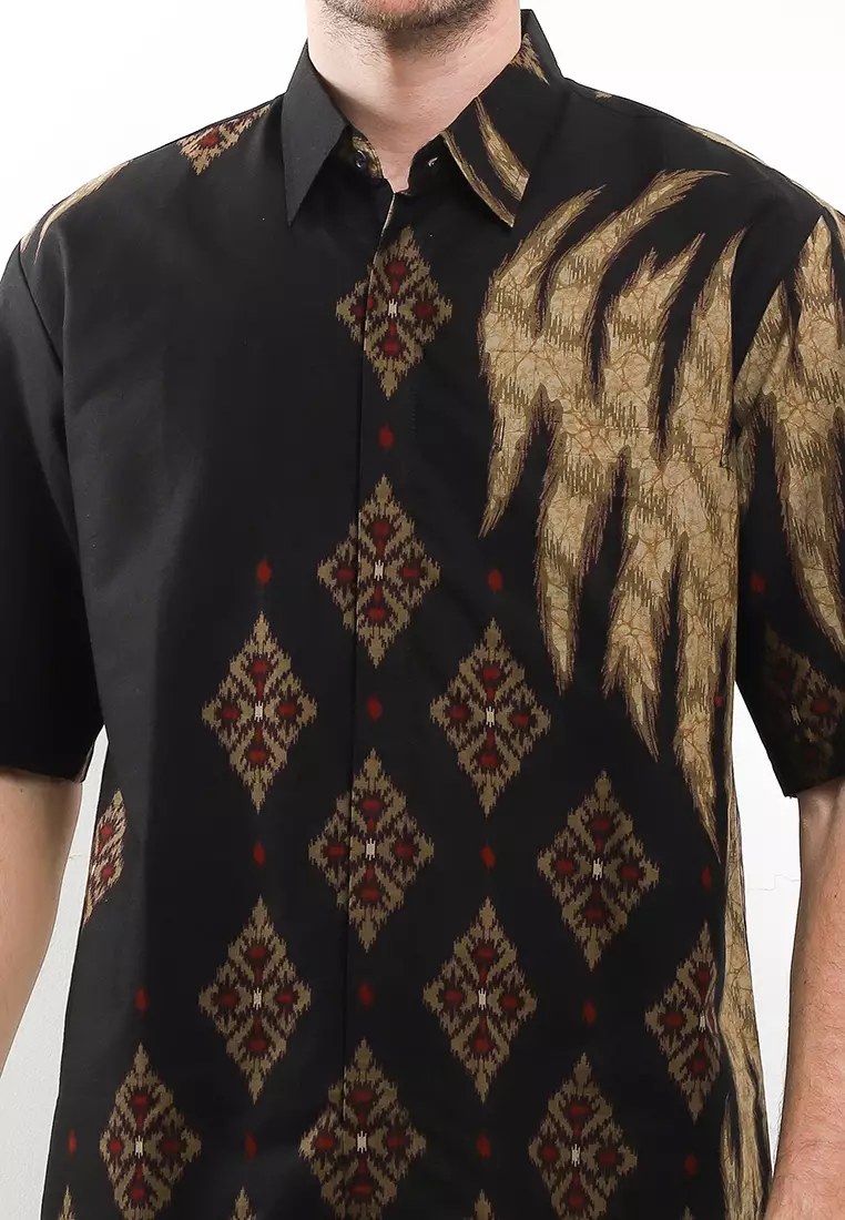 BATIK TALENTA EXCLUSIVE Lengan PENDEK BLACK BINTANG