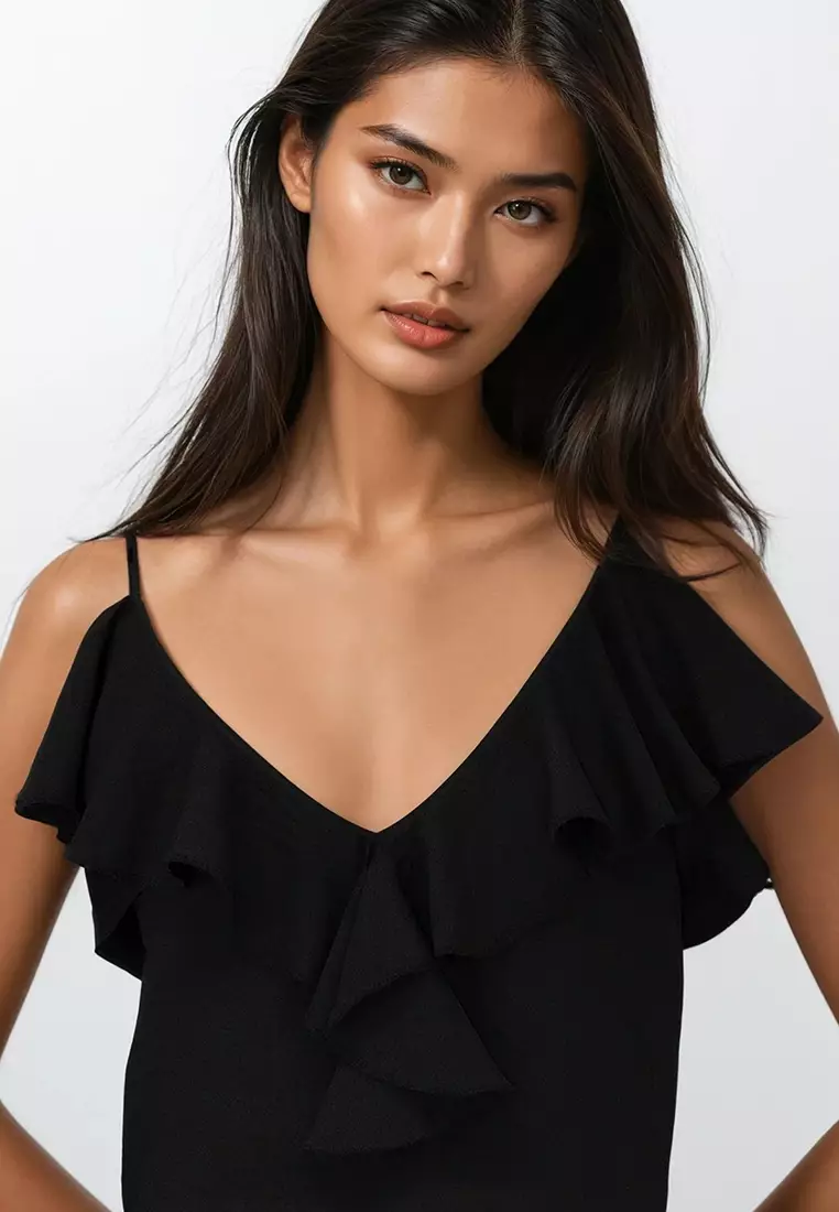 Cotton Ruffle Cami Top