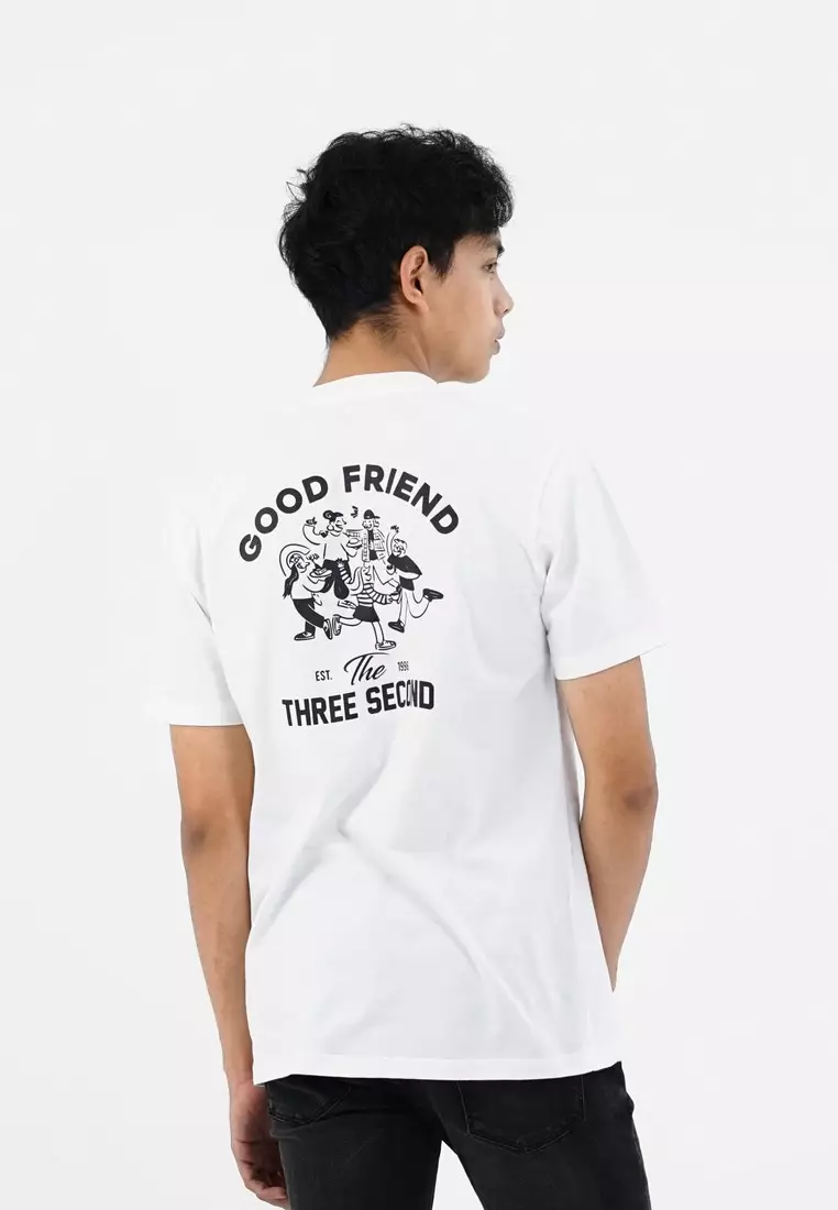 3Second Men's T-Shirt Short Sleeve Regular Fit Cotton Alfa OL-C600125