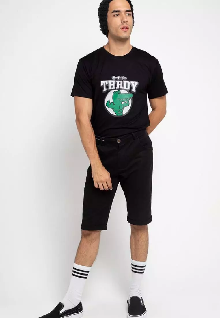 MTF12 draco thrdy ever blk kaos pria Hitam