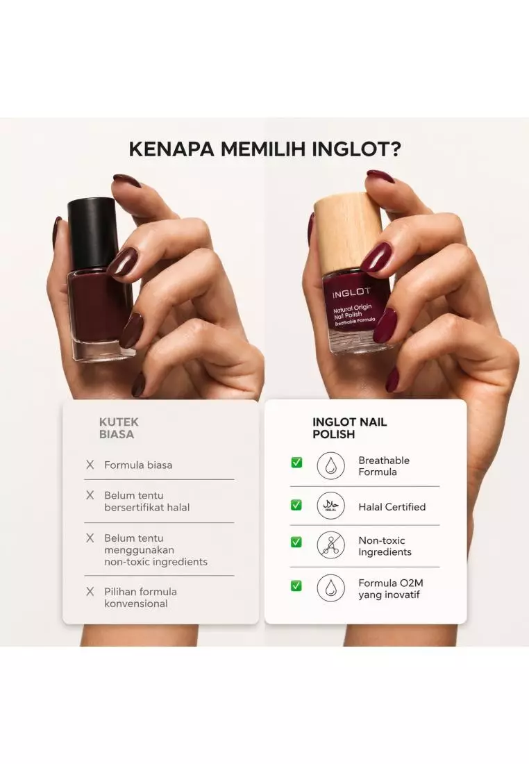INGLOT NATURAL ORIGIN NAIL POLISH SUMMER WINE 010