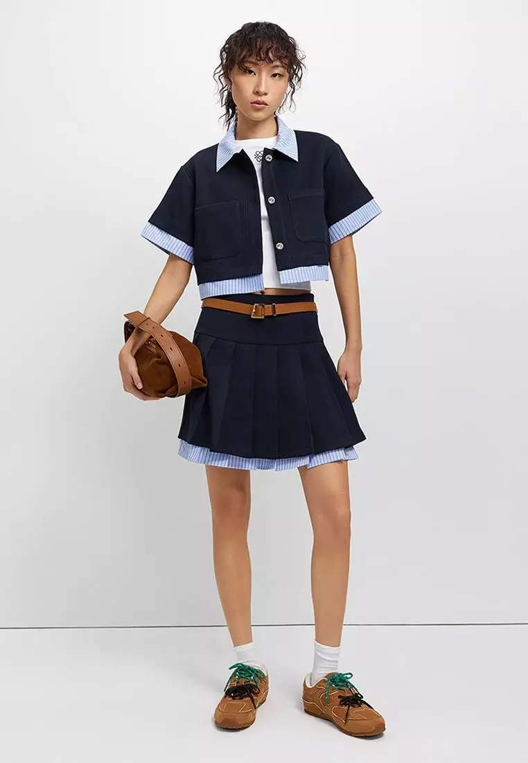 Layered Pleated Skirt