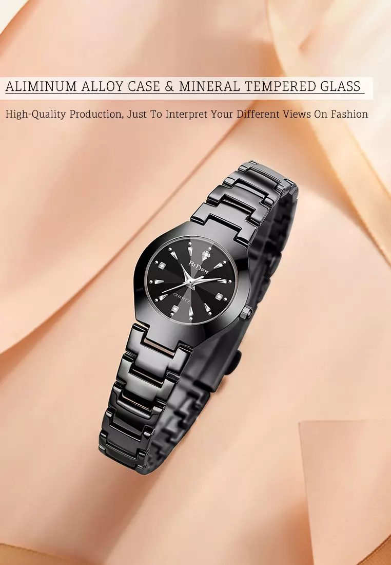 Jam Tangan Wanita Tali stainless steel Mode Bisnis  3 ATM Anti Air