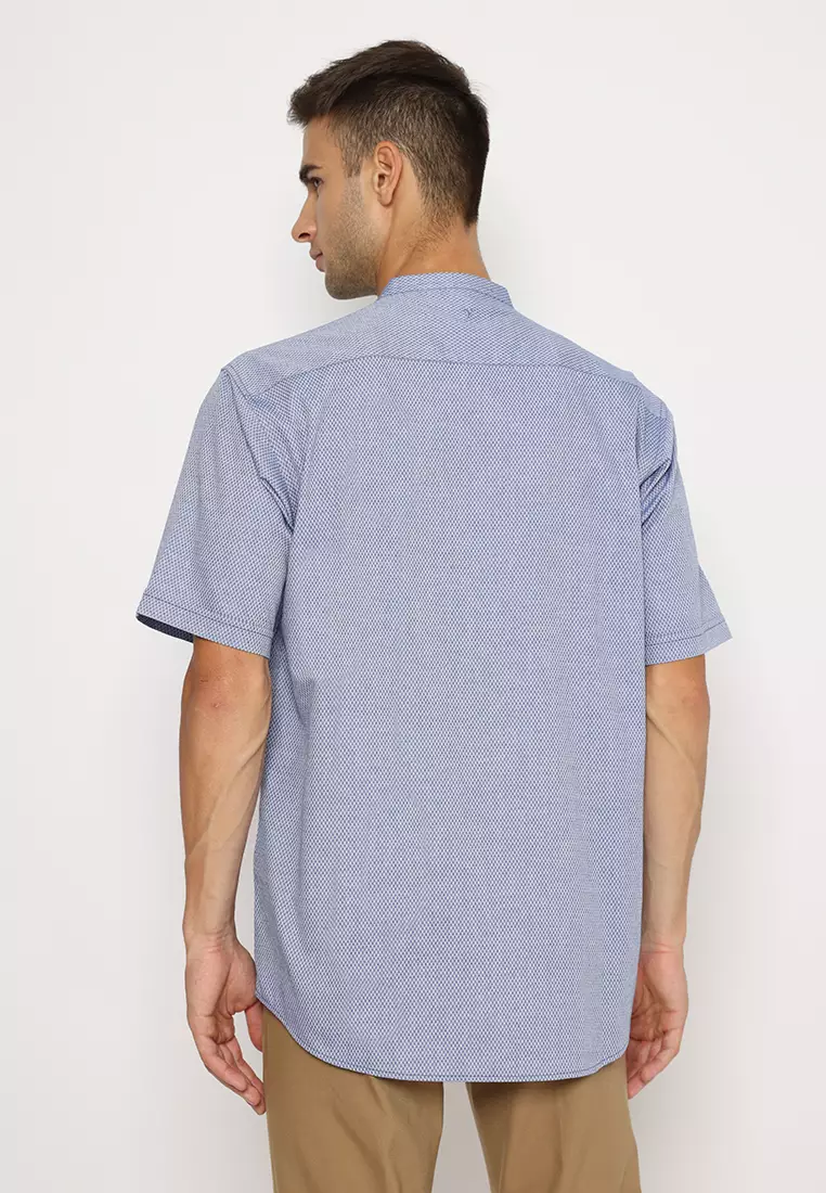 Jobb Munawar Koko Pria Lengan Pendek Regular Fit Biru