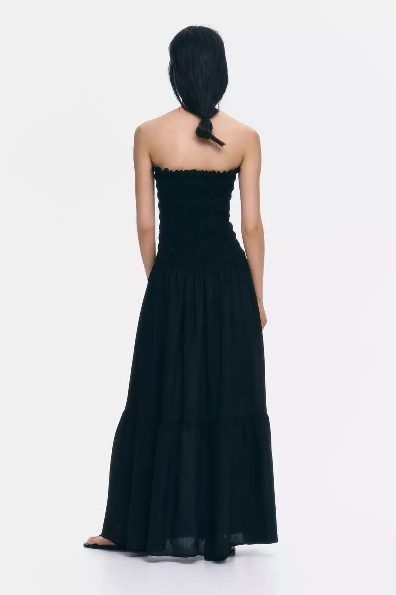 Smocked bandeau dress