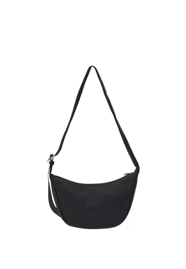 Basic Nylon Sportive Crossbody Bag - NY Black