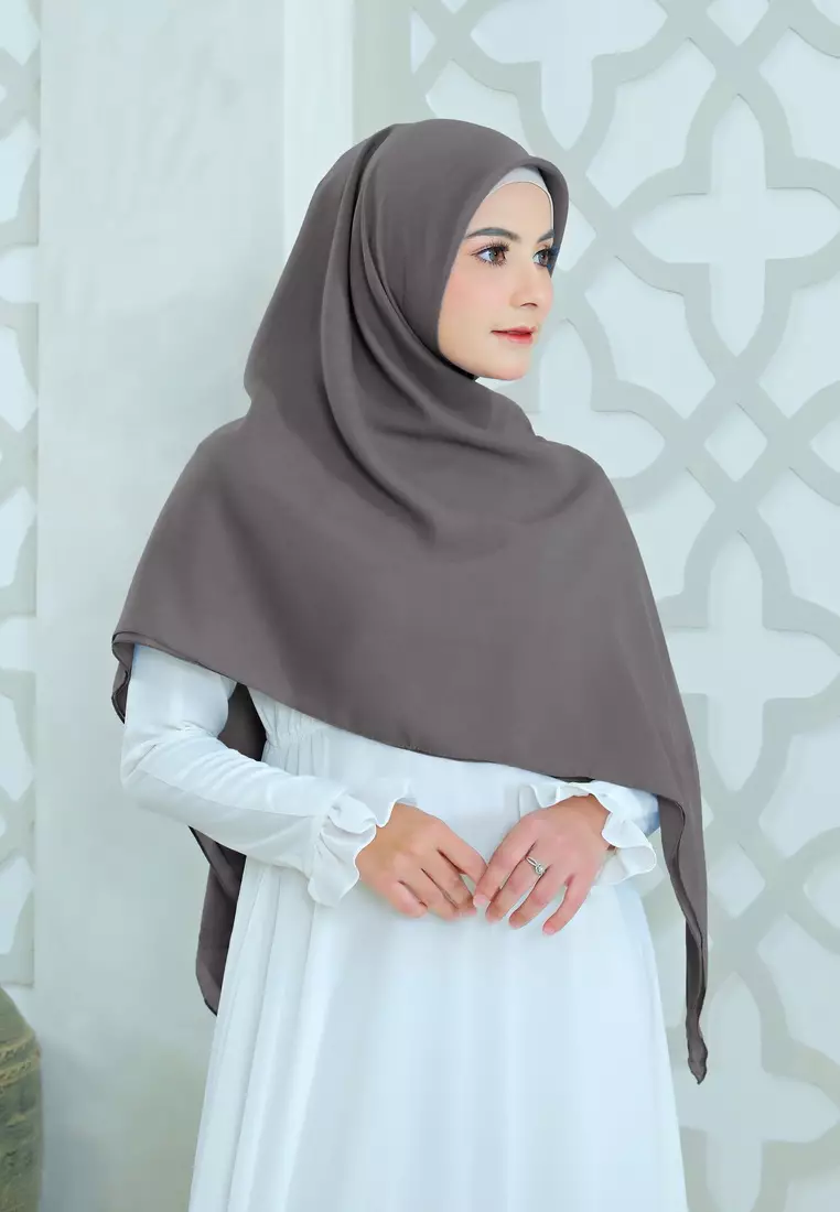 Cotton Bee - Danira Instan Syari | Hijab Segiempat | Square Syari - Flagstone Grey