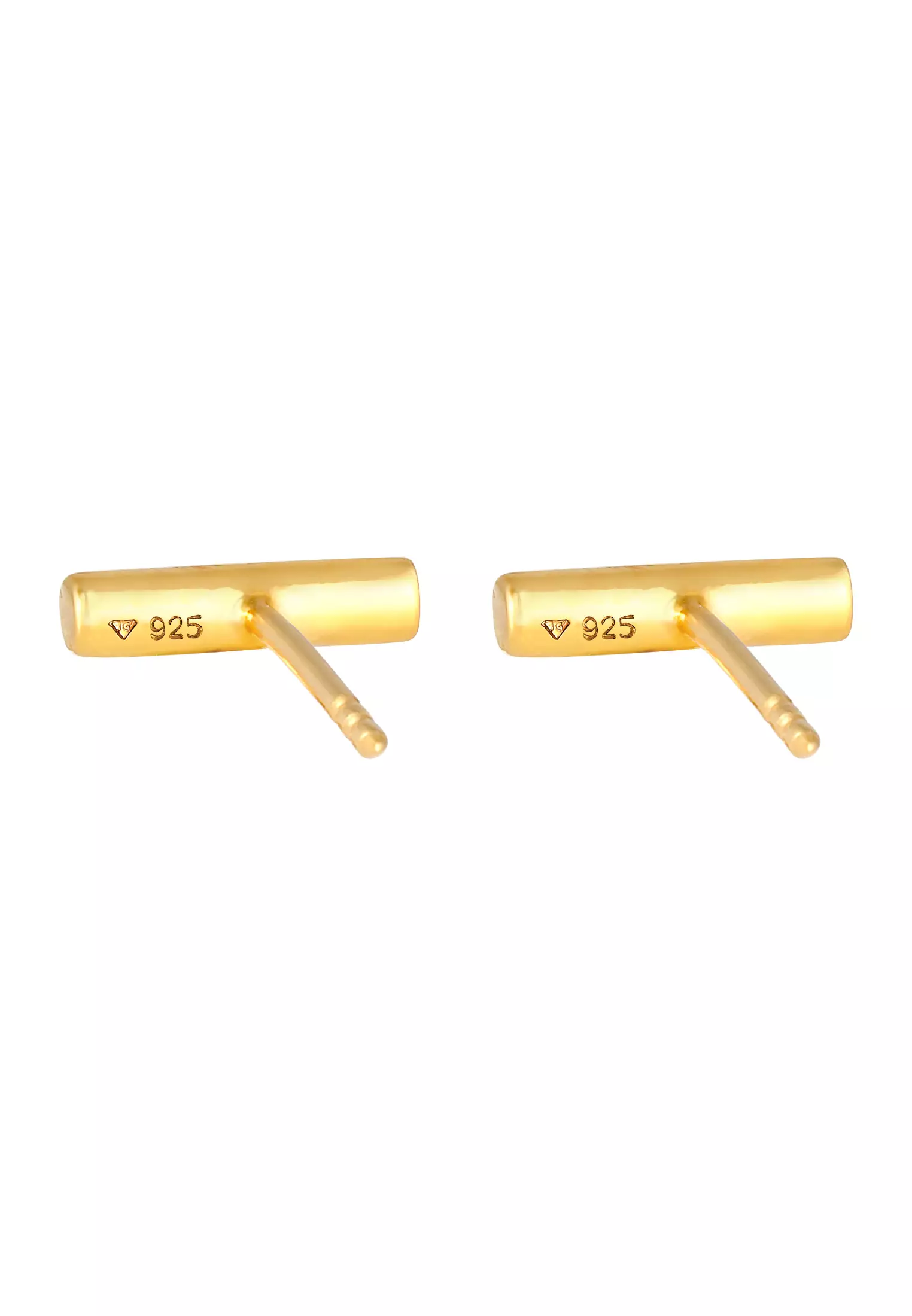 Earrings Rod Basic Geo Minimal Flag Great Britain Gold Plated