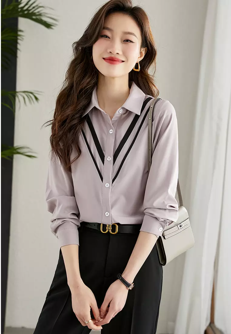 Purple Long Sleeves Shirt