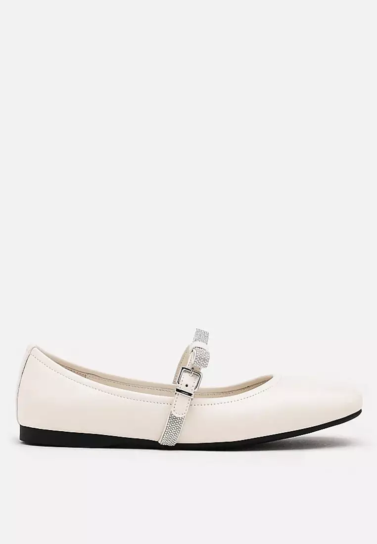 Discount on Pazzion  shoes - SKU: Sandy Bow Embellished Leather Ballet Flats