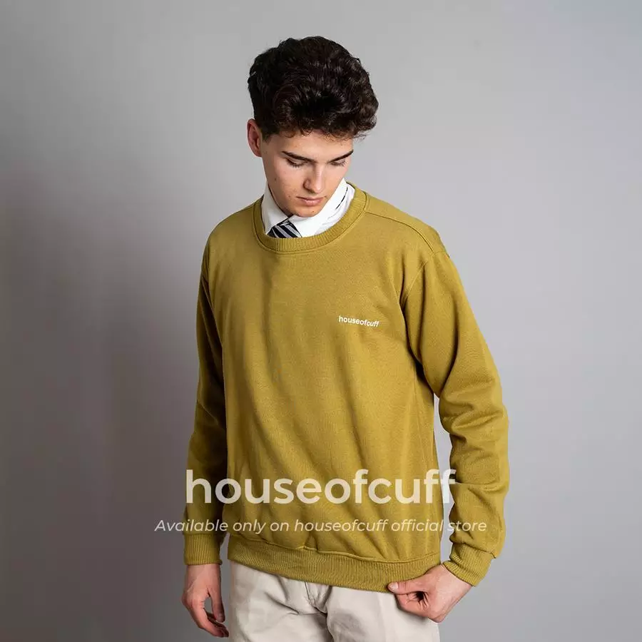 Houseofcuff sweater crewneck basic outer green lime