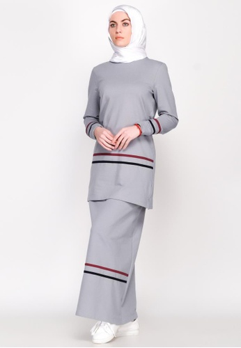 Modest Silver Set from Bakka Clothing in Black and Grey and Red and Silver