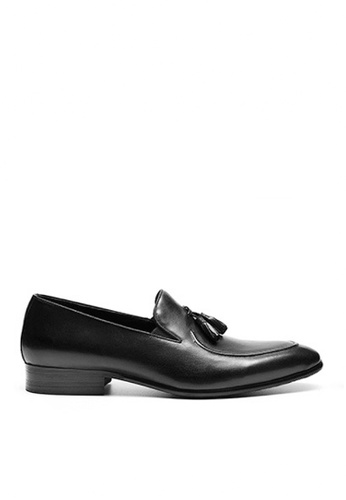 Twenty Eight Shoes black VANSA Tassel Top Layer Cowhide Loafer VSM-F312 6F602SH93538E7GS_1