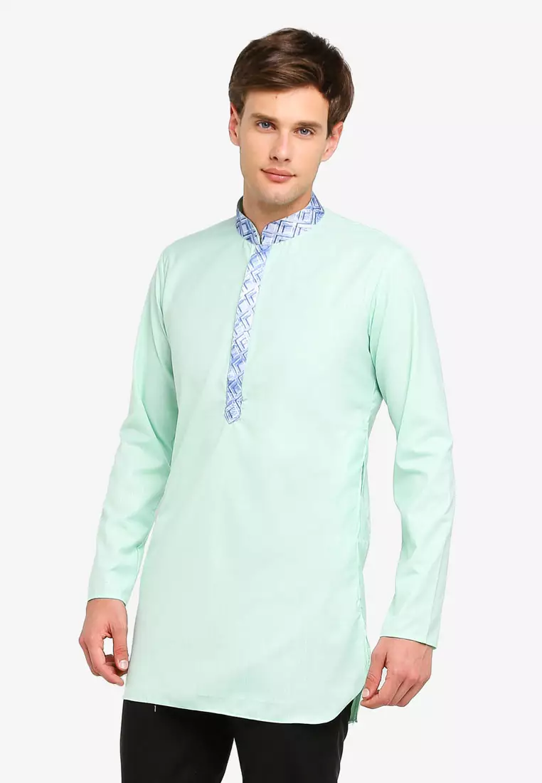 Buy Mayasilk KURTA PURE COTTON BATIK COLLAR Online ZALORA Malaysia
