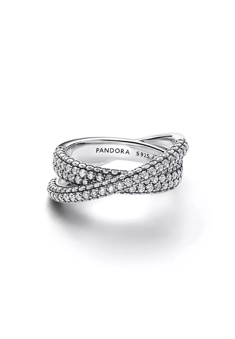 Pandora Timeless Pavé Crossover Dual Band Ring