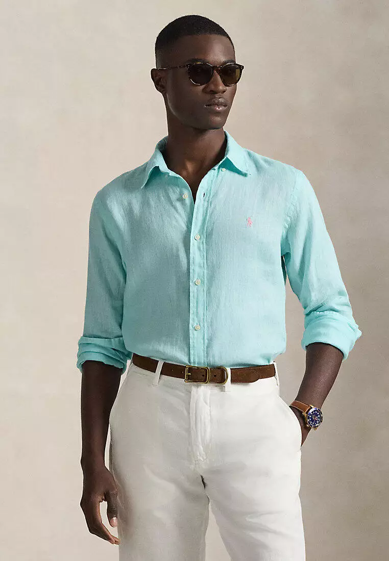 POLO RALPH LAUREN 未着用 EcruCLASSIC FITシャツ Buy Polo Ralph Lauren Classic Fit Linen Shirt 2026 Online | ZALORA