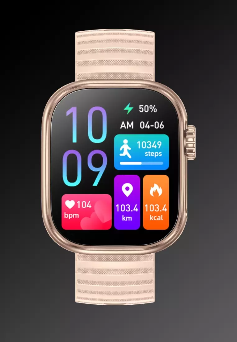 Unisex Smart Watch, Silicone Strap - Multi-functions - Bluetooth Call - Flash light IOS/Android