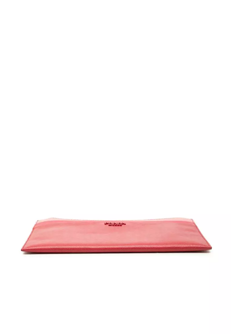 Pre-Loved Prada Tricolor Saffiano Zippered Portfolio Clutch