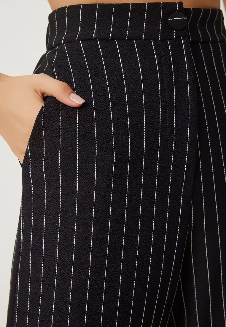 Stripe High Waist Trousers