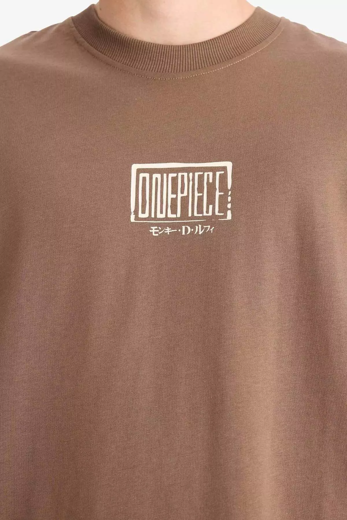 100% Cotton One Piece Loose Fit Crew Neck Back Printed Short Sleeve T-Shirt E0713Ax25Sm