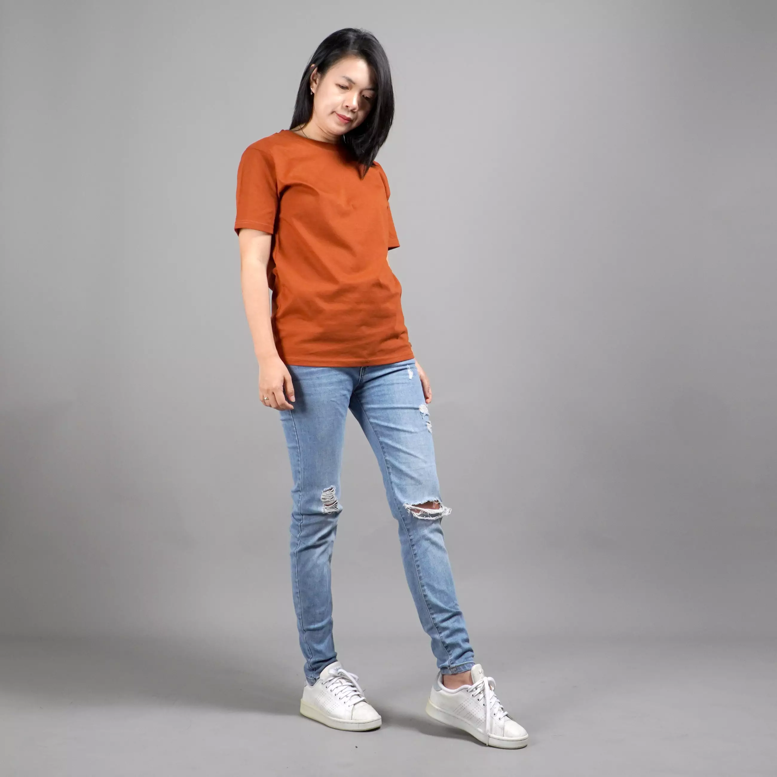  UNILO Size S-BIG Kaos Polos Wanita Basic TShirt Cotton - Coral