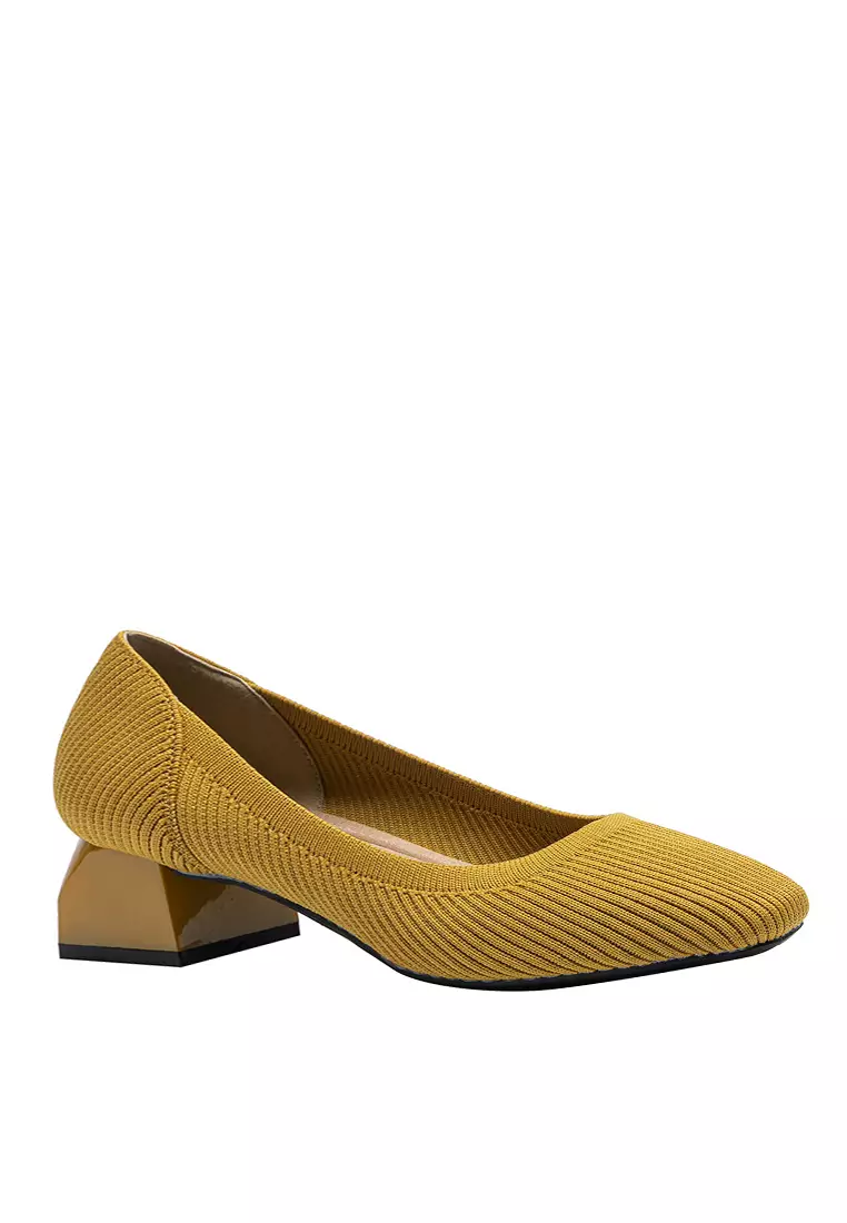 Discount on Twenty Eight Shoes  shoes - SKU: 3.5CM Round Toe Flyknit Block Heels Shoes TJ1509