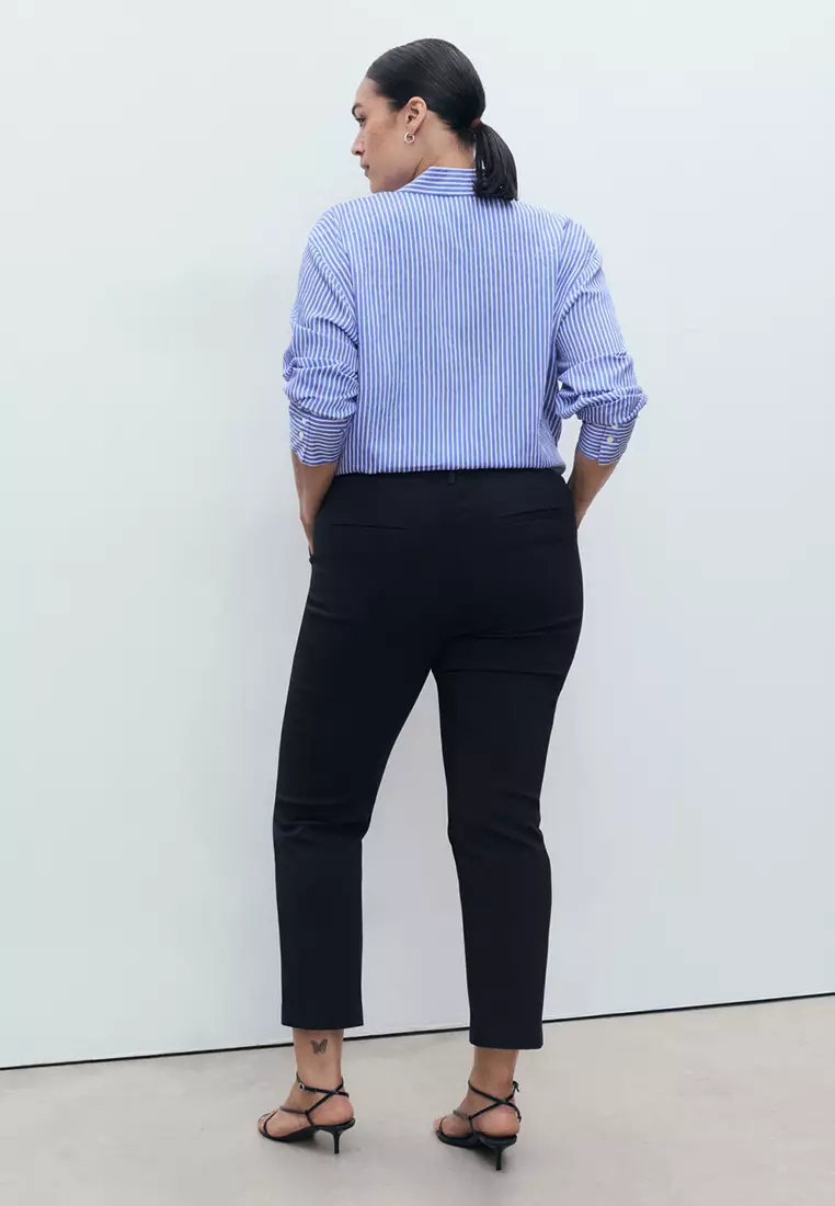 Straight-Cut Crop Trousers