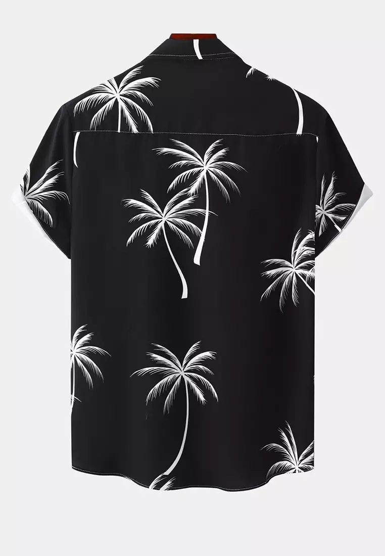 Hawaiian Print Short-Sleeved Shirt YL-C254