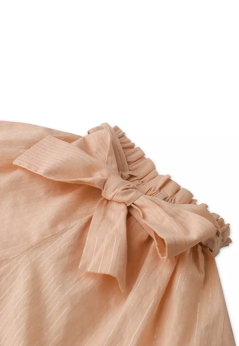 Baby Girls Stripey Lurex Shorts With Bow