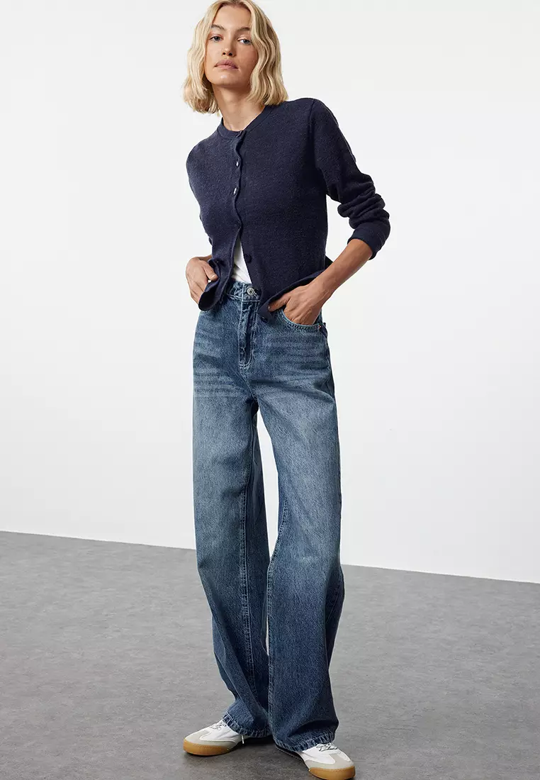 Cotton High Waist Jeans