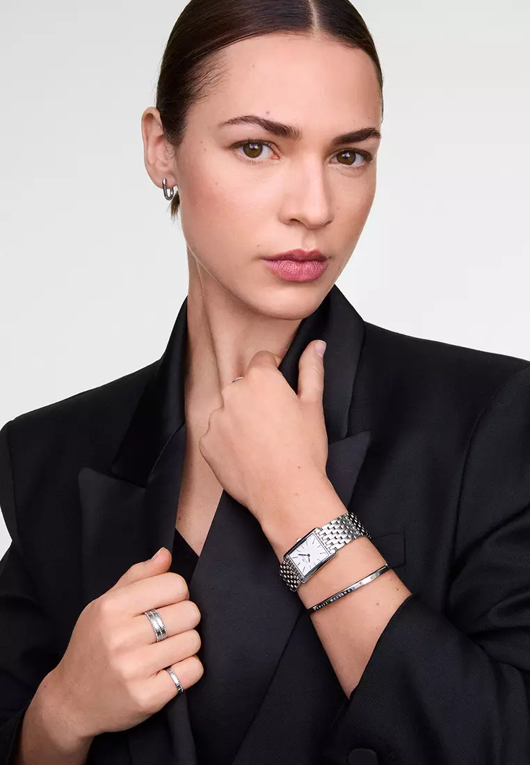 Classic Aura Ring Silver Unisex Ring for women and men stainless steel crystal Ring DW Official Authentic Original