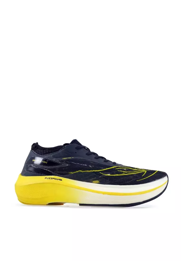910nineten HAZE VELOCE sepatu lari - Hitam/Putih/Kuning