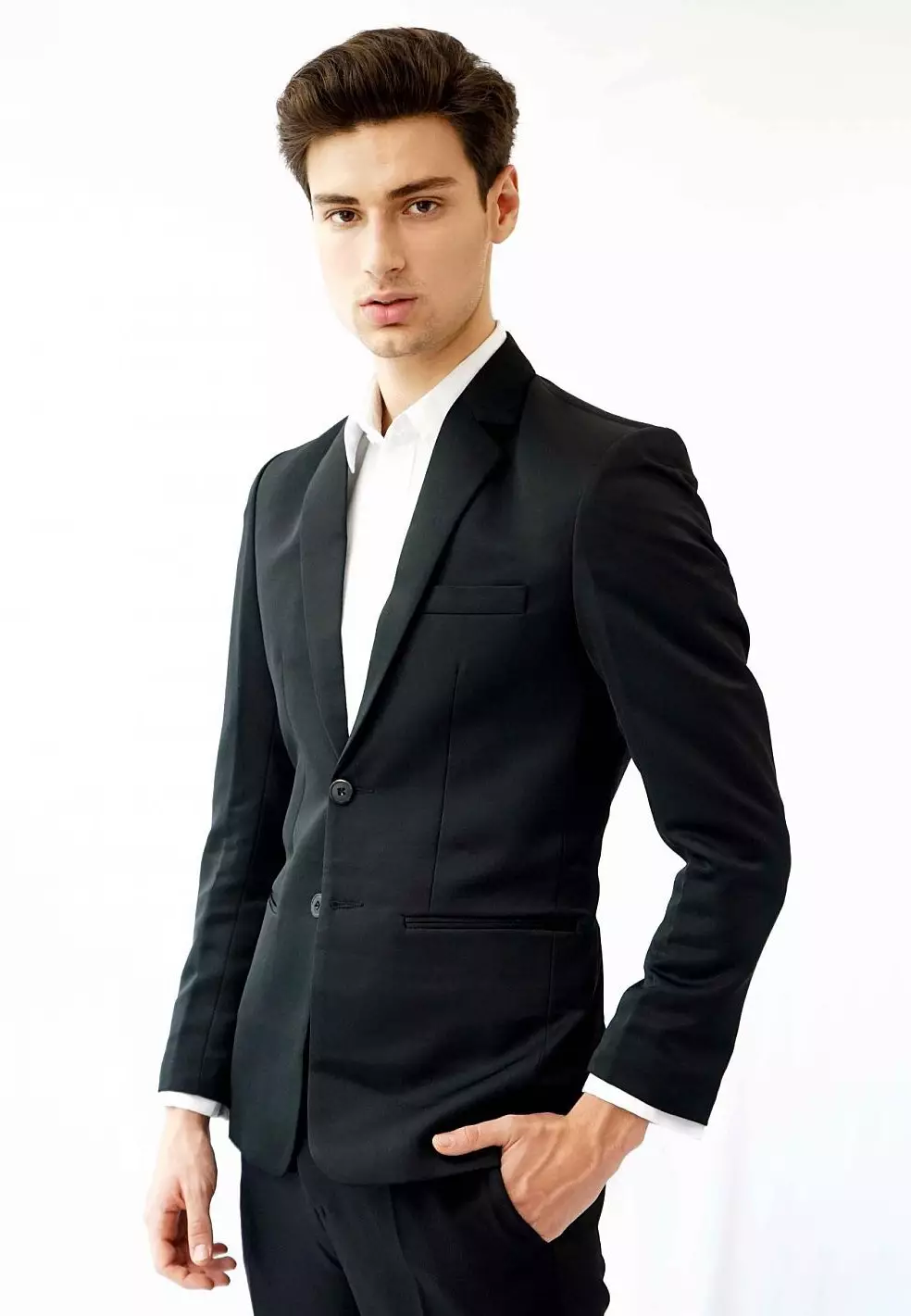 Houseofcuff Jas Pria Slim Fit Suit Blazer Formal Hitam