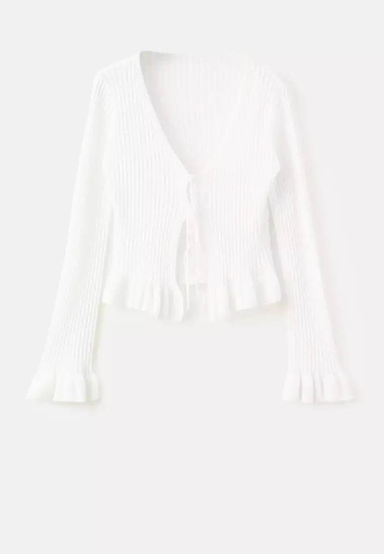 Knitted Cardigan With Ties