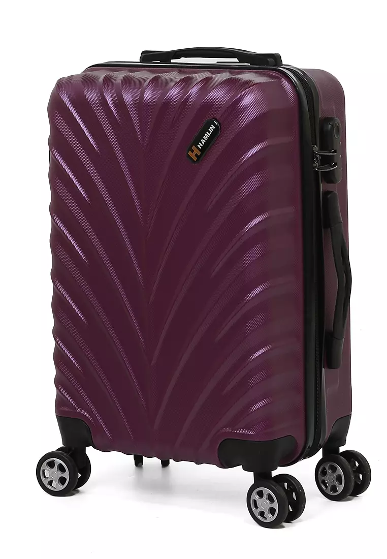 Carlton Tas Koper Hardcase Unisex Size 20Inch Suitcase Combination Lock Large Compartment Material ABS+PVC Coated ORIGINAL - Dark Purple