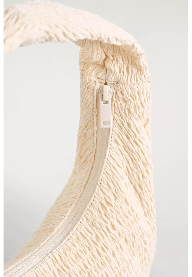 SMOCKED SHOULDER BAG