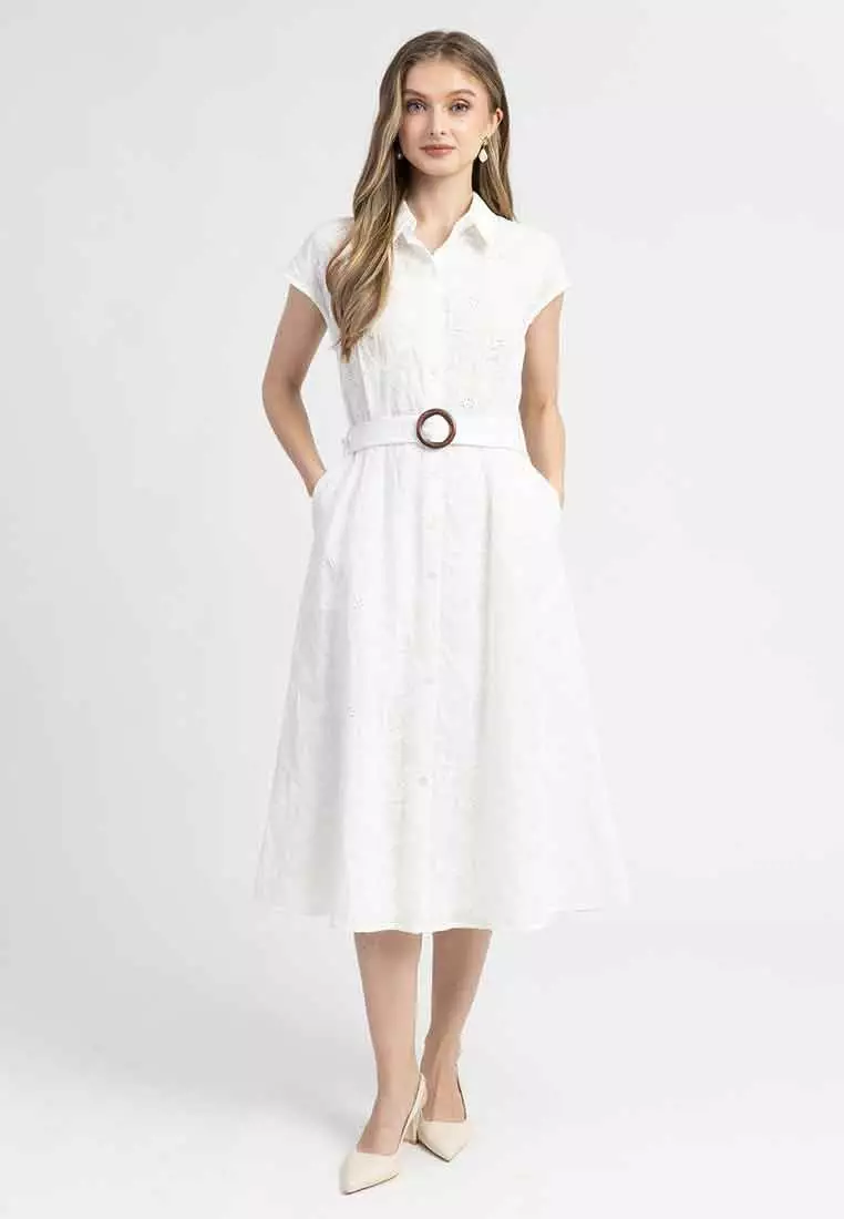 Felicity Embroidered Shirt Dress