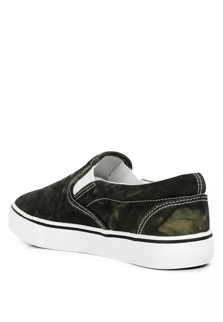 Dark green slip on vans deals