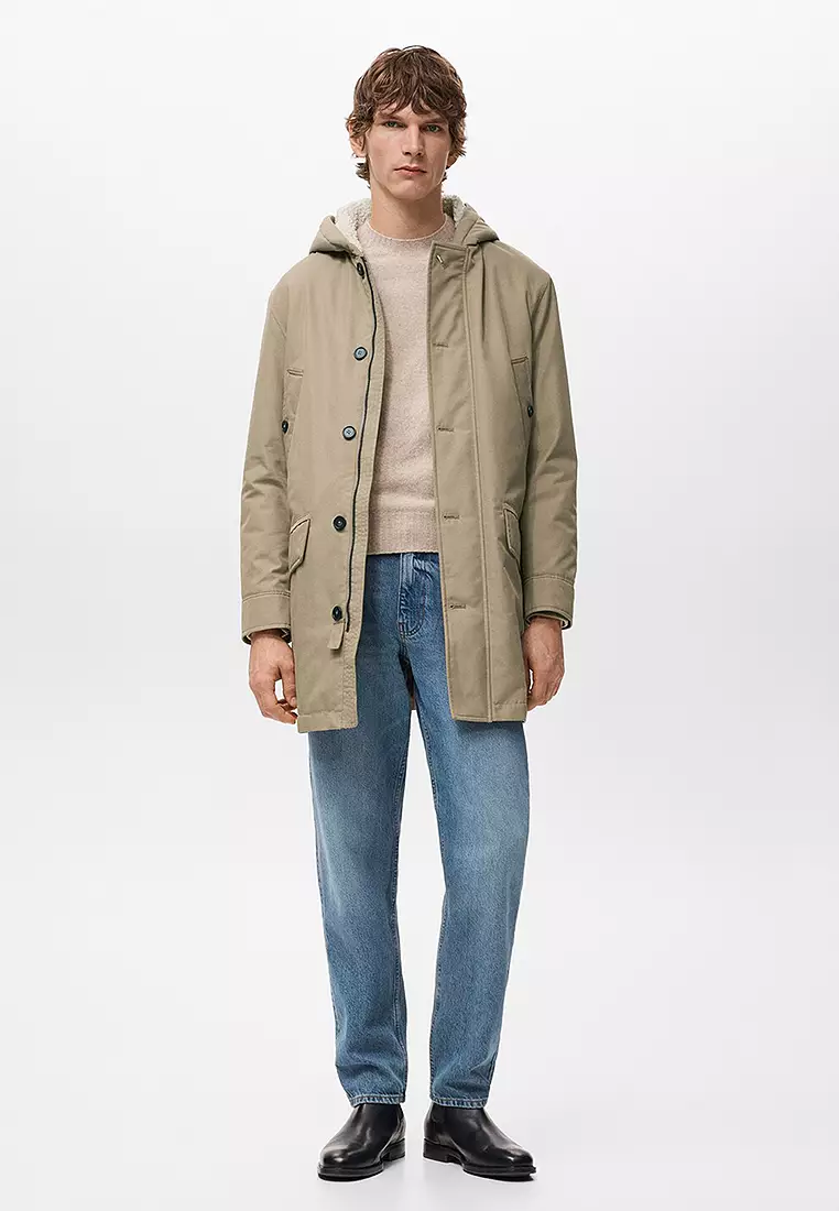 Quilted Parka with Water-Repellent Hood