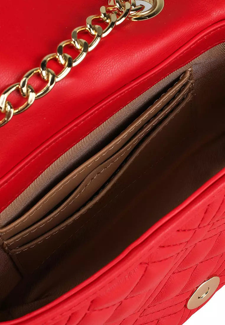 Logo Quilted Chain Crossbody Bag (tr)