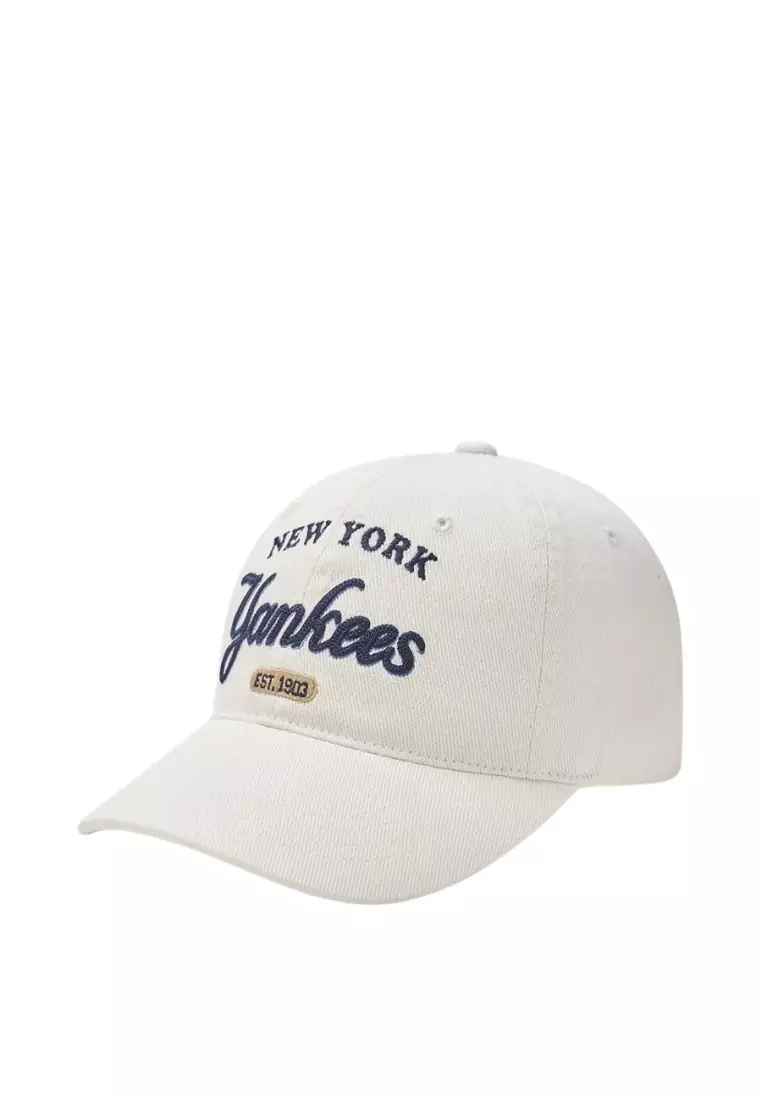 Jual MLB Korea Color Denim Unstructured Ball Cap - NY Cream
