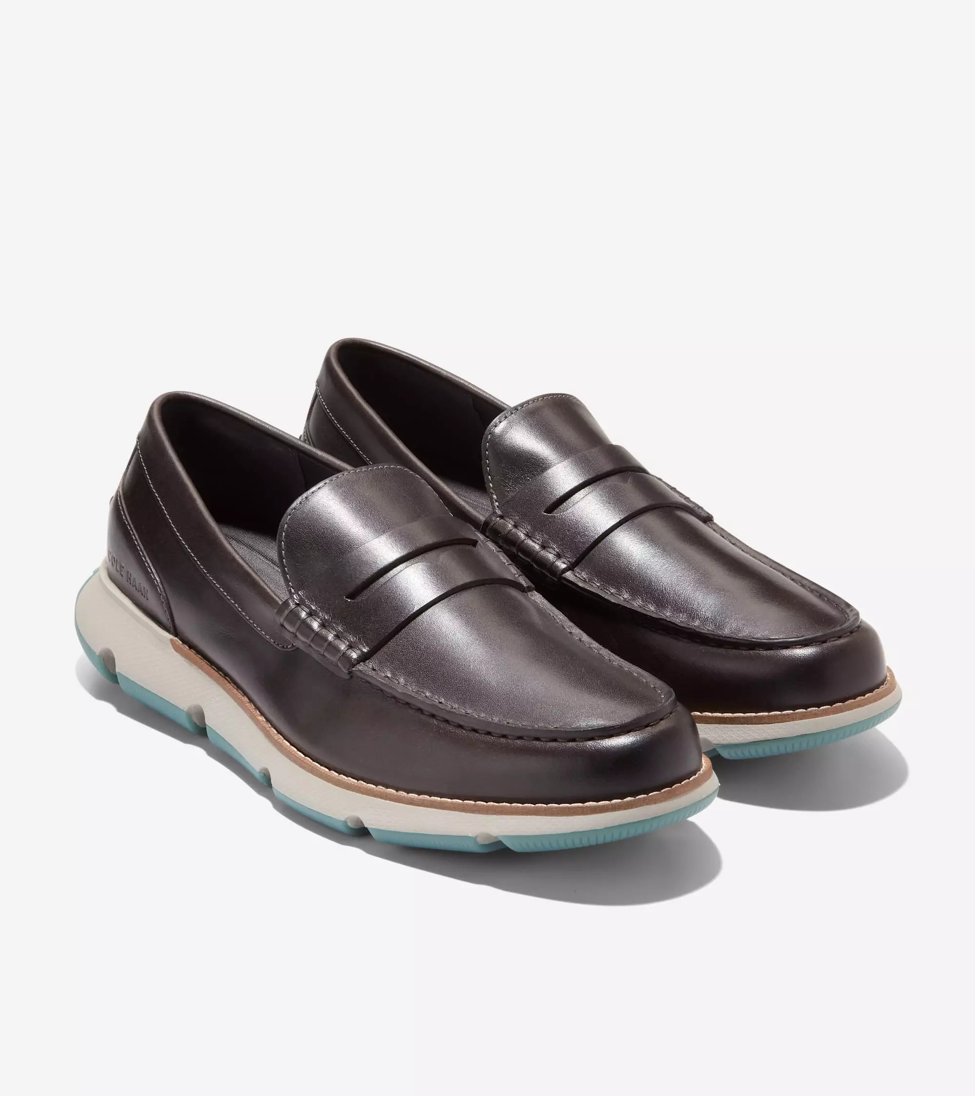 Cole Haan Men 4.Zerogrand Penny Loafers - Sepatu Pria (Gray)