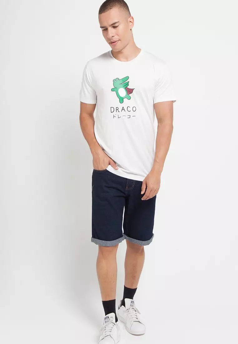 MTG58 draco superman kaos unisex putih