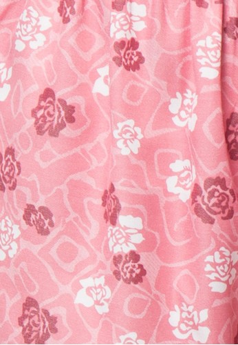 Sleepwear Pink Flower Printed with 3/4 pajamas