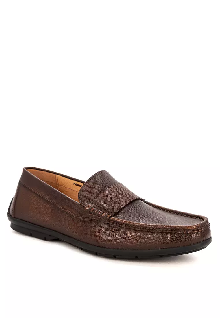 Discount on Bristol Shoes  shoes - SKU: Perry Brown Driving Loafer Shoes