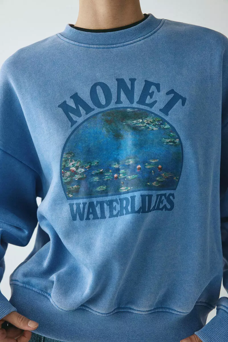 Oversized print-motif sweatshirt